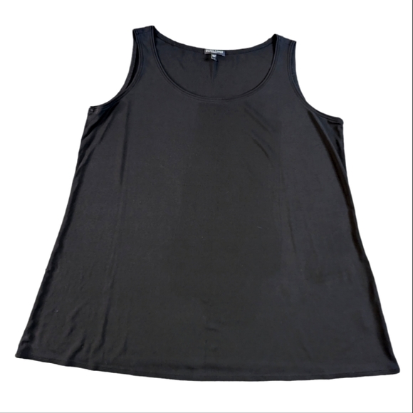 Eileen Fisher Tops - Eileen Fisher Woman 100% Silk Black Sleeveless Tank - Women's Size 1X